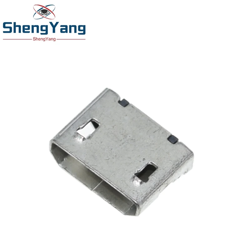TZT 10 Stück/100 Stück Micro-USB 5-Pin-Buchse, flache USB-Buchse mit vier Beinen, Mini-USB-Anschluss für elektronische Komponenten von TZT – Detail 7