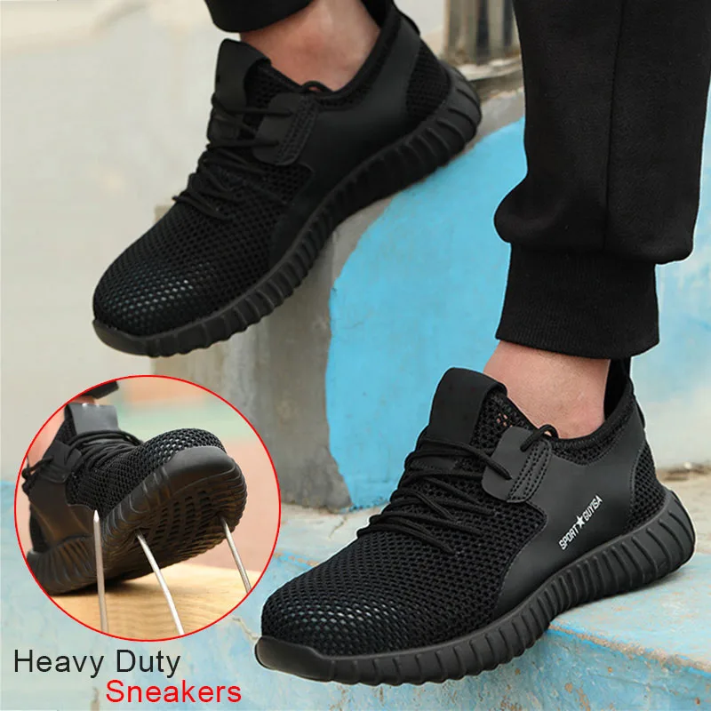 

Hot Selling Women Men Heavy Duty Sneakers Anti Slip Breathable Safe Protective Shoes -B5