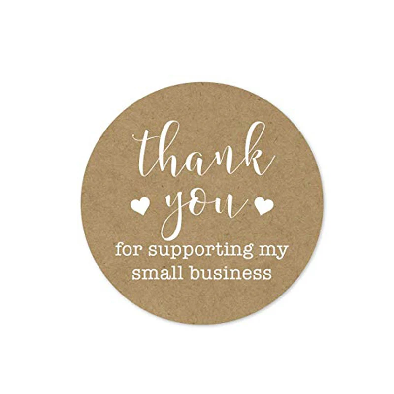 PPYY NEW-500Pcs Sticker Thank You for Supporting My Small Business for Holidays Wedding Decoration Envelope Stickers Party Supp