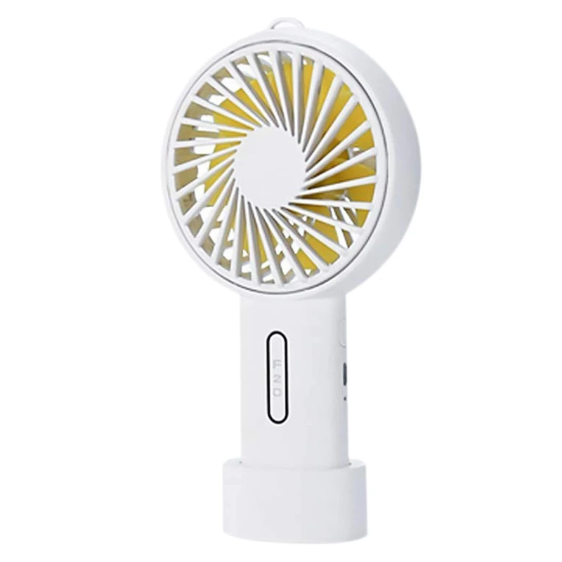 

Mini Handheld Fan With Base 3 Speed Usb Cooling Fan Home Office Desktop Fan