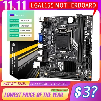 Placa base LGA 1155 para Intel Core i7 / i5 / i3 / Pentium / Celeron LGA1155 DDR3 M-ATX, placa base H61M 100% totalmente probada