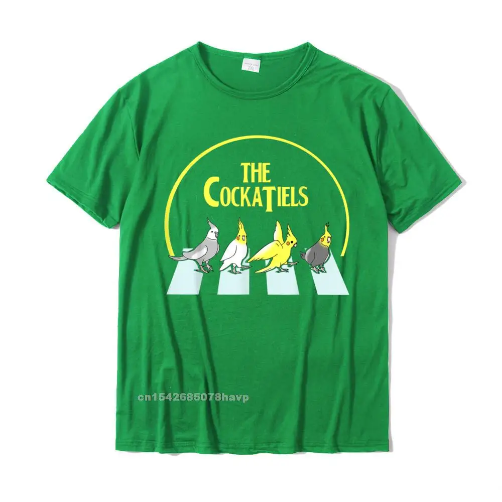 Party T-shirts New Coming Short Sleeve Custom 100% Cotton O-Neck Men Tops & Tees Street Sweatshirts NEW YEAR DAY Birb Memes Bird Band Parrot Doodle Parody The Cockatiels T-Shirt__972. green