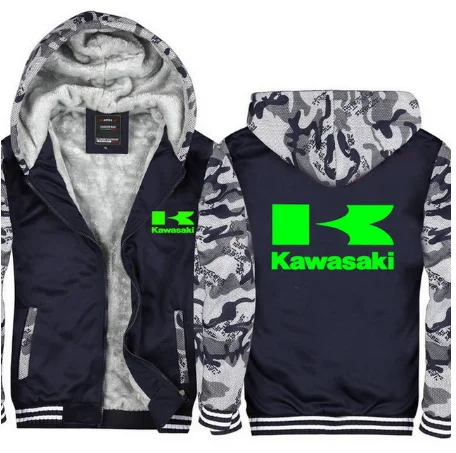 Мужские толстовки зимние утепленные мужские свитера Kawasaki для мужчин зимние толстовки пальто на молнии 02 - Цвет: 8
