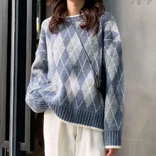 #Special Offers Sweater Female Autumn Winter Loose 2019 New Lazy Korean Style Students Pullover Thick Knit Sweaters Warmness Geometric Tops #Special Offers Sweater Female Autumn Winter Loose 2019 New Lazy Korean Style Students Pullover Thick Knit Sweaters Warmness Geometric Tops