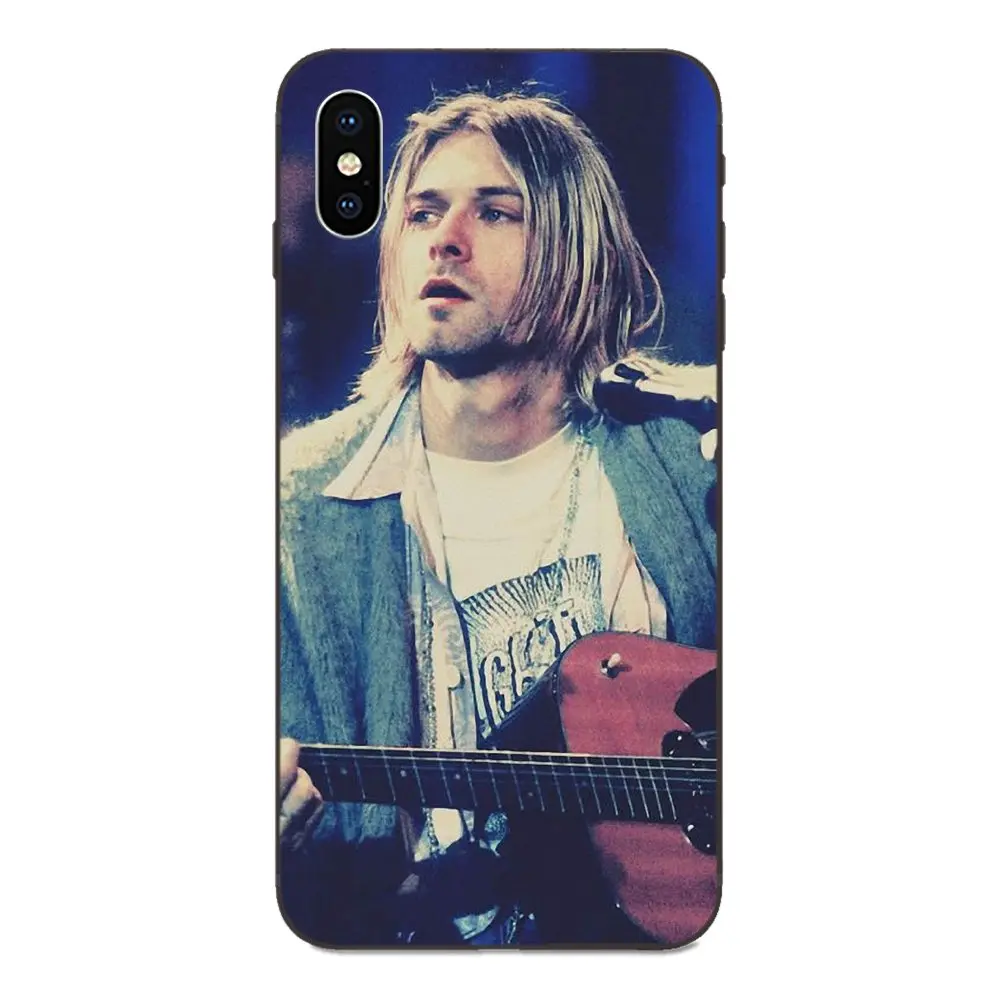 Для Apple iPhone 4 4S 5 5S SE 6 6S 7 8 Plus X XS Max XR мягкий чехол для мобильного телефона Nirvana Kurt Cobain - Цвет: as picture