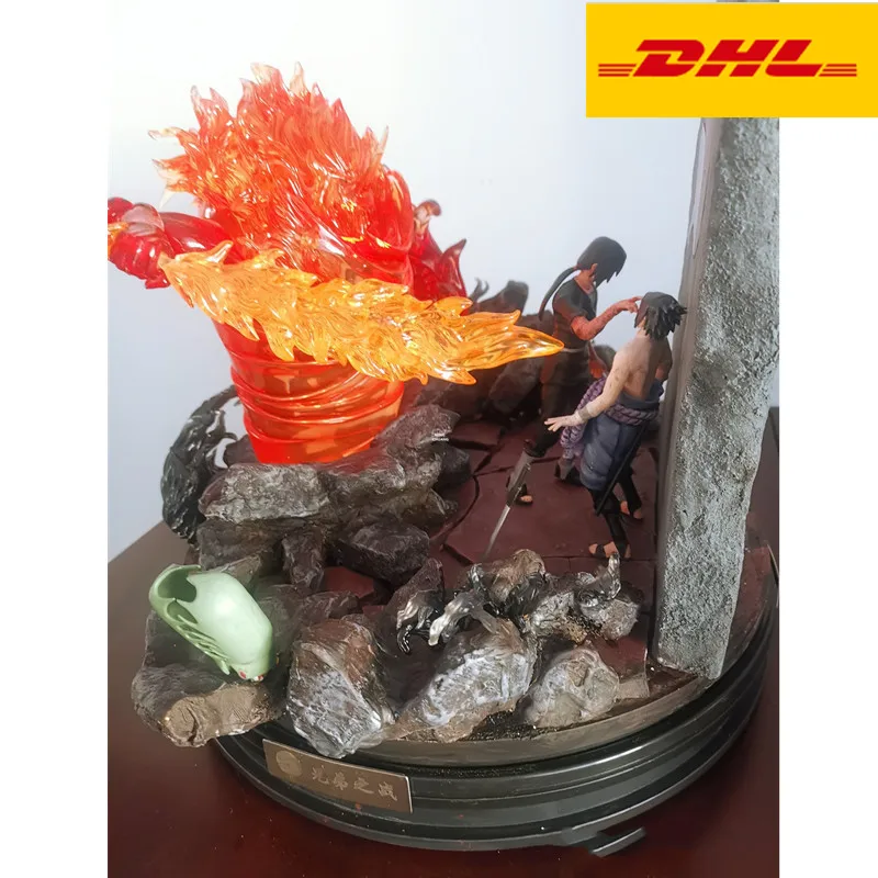 18 Naruto Statue Uchiha Itachi Vs Uchiha Sasuke Bust Battle Full Length Portrait Original Gk Action Figure Toy Box 45cm X428 Aliexpress