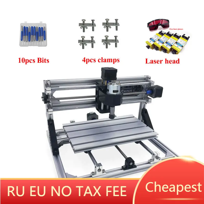 DIY mini cnc 3018pro 2418pro 1610pro wood laser engraving machine pcb milling marking power 15w 10w 7w 5.5w 3500mw 2500mw | Инструменты