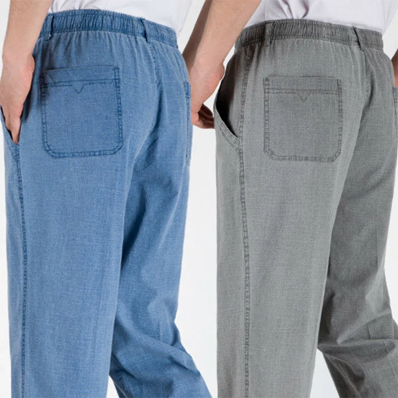 Men's Business Casual Pants Solid Color Pockets Cotton Breathable Comfortable Trousers Plus Size 5XL casual pants,formal trousers