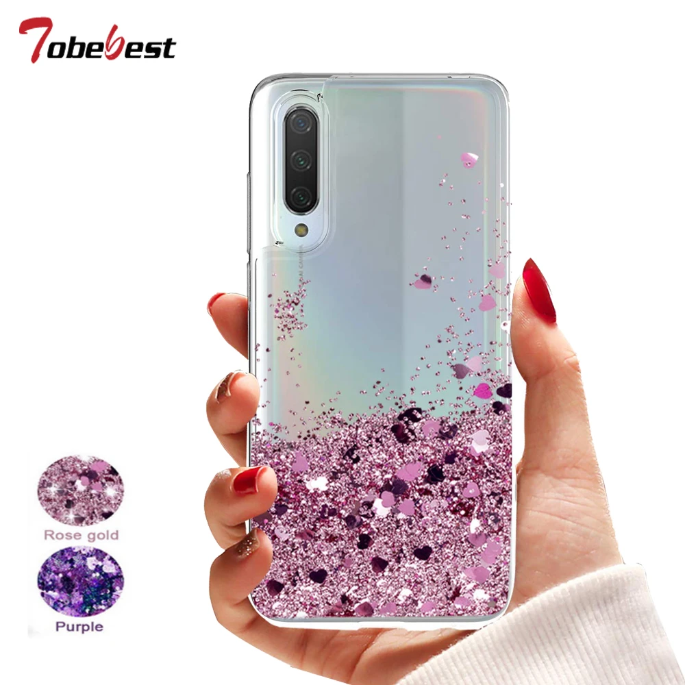Чехол для Xiaomi CC9 SE чехол с жидкими блестками Mi SE/Mi A3 из ТПУ динамическим зыбучим