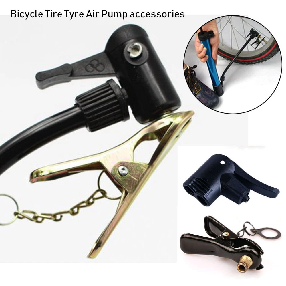 

2019 NEW Valve Bicycle Tire Tyre Air Pump Inflator Pump Nozzle/Clips Multi-use FV AV Valve Connector Head MTB Bike Accessories