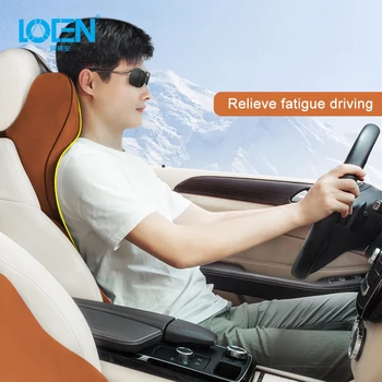 

LOEN New Car Seat Memory Foam Pillow Headrest Lumbar Support for Comfortable Universal Car Black/Brown/Beige/Gray 4 Seasons