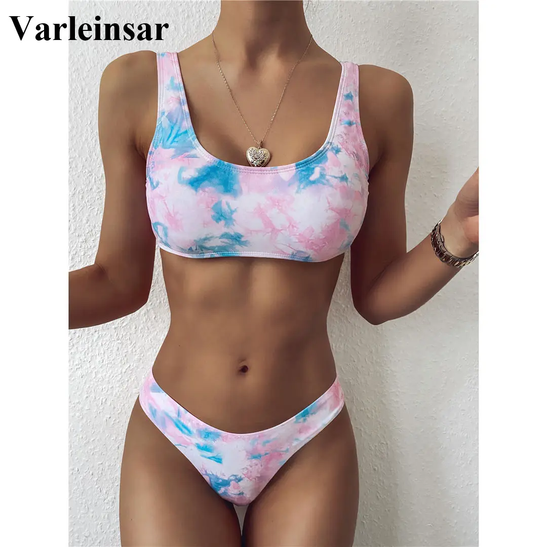 purple tie dye bikini