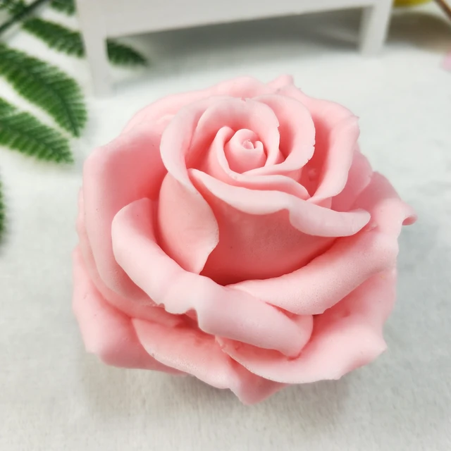 Wholesale AHANDMAKER Silicone Soap Molds with Rose Pattern 