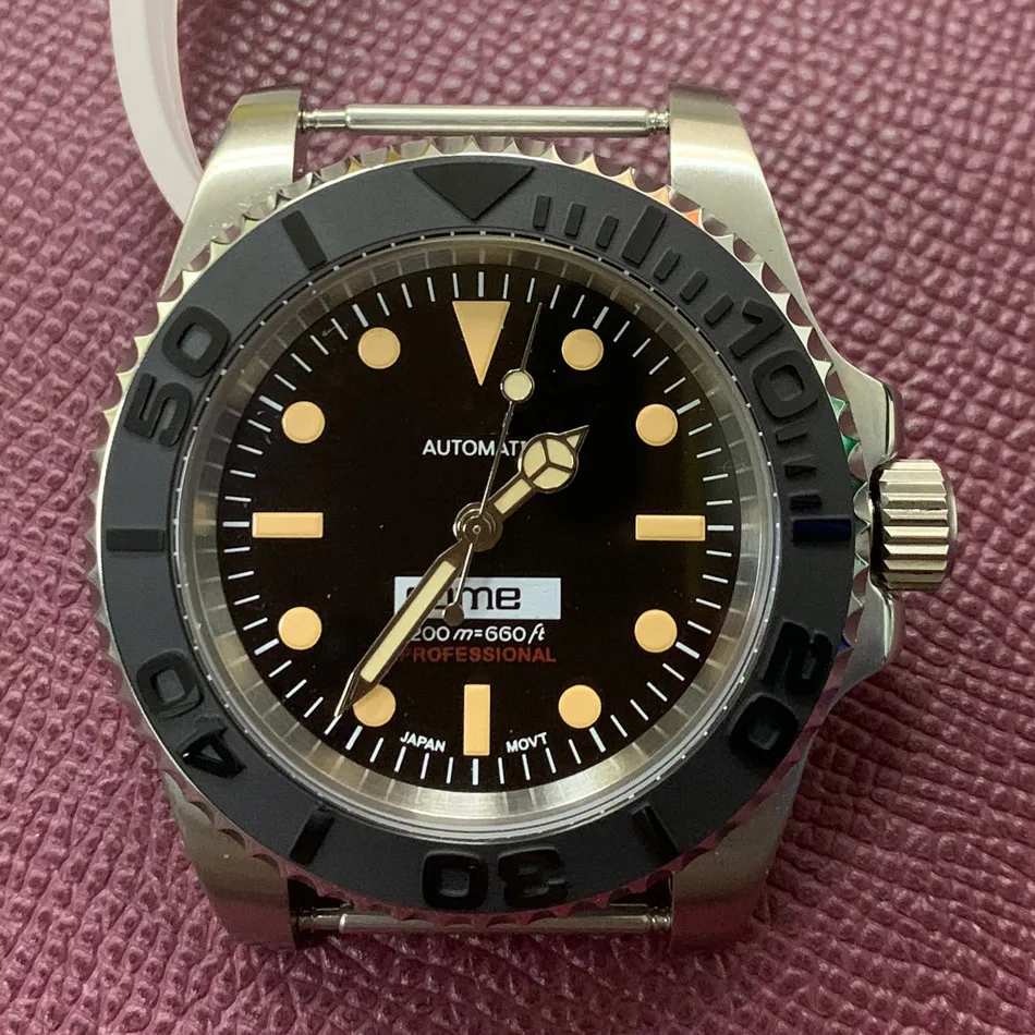 US $188.00 Watch 40mm sapphire mirror stainless steel case with Japanese NH35 automatic movement Green luminous dial pointer