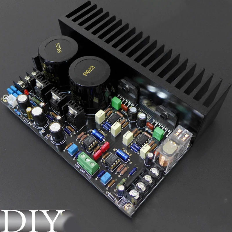 Kaolanhon AC dual 15V to 28V 68W* 2 LM3886 Плата усилителя Полный DC Servo NE5534 автономный операционный усилитель
