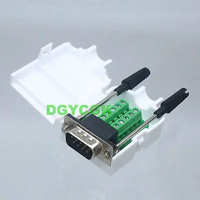 

DHL/EMS 50 Sets*DB9 D-SUB VGA male adapter 9 Pin signals Terminal Breakout Plastic cover screw -h2