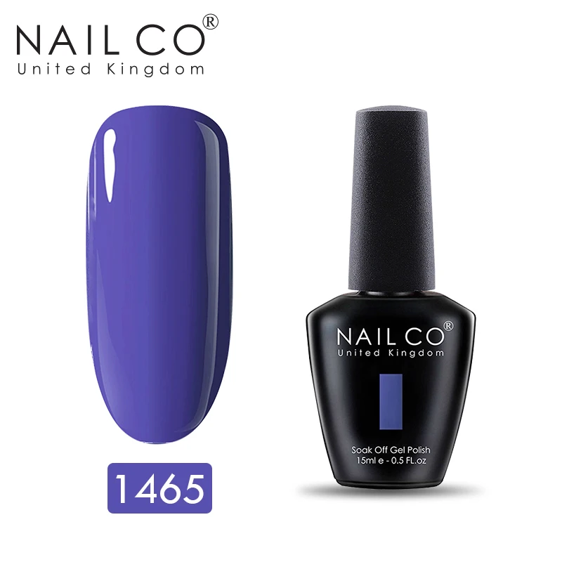 1465 NAILCO синяя серия лаков для ногтей 150 чистый цвет стойкий лак для ногтей Гибридный Esmalte дизайн ногтей гель лак - Цвет: 1465