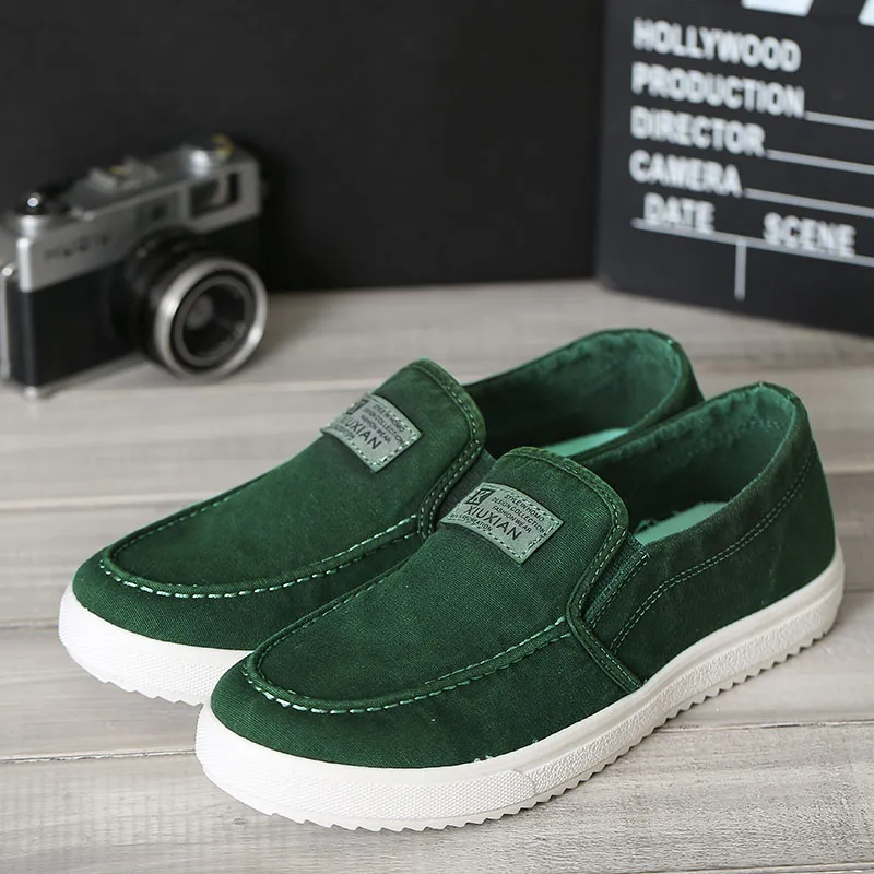 Baratos Oferta zapatos de lona para hombre primavera otoño Slip ON estilo Retro transpirable moda 1251 1275 zapatos casuales para estudiantes