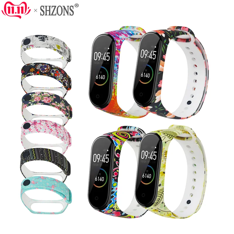 Силиконовый ремешок для браслета Xiaomi Band 4 M4 сменный спортивный часов с