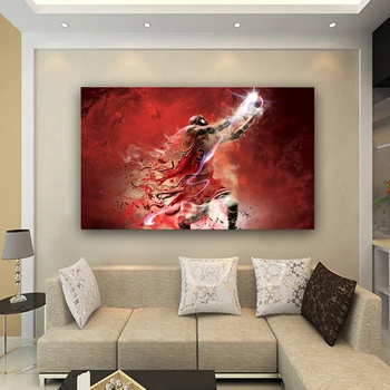 

Abstract Art Oil Painting Michael Jordan Printed on Canvas Wall Art Picture for Living Room,Boy's Room Modern Poster Cuadros
