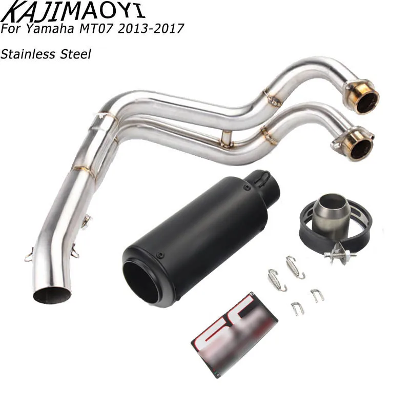KAJIMAOYI MT07 FZ07 мотоцикл выхлопной полной системы для Yamaha mt-07 FZ-07 Tracer- с глушителем XSR700