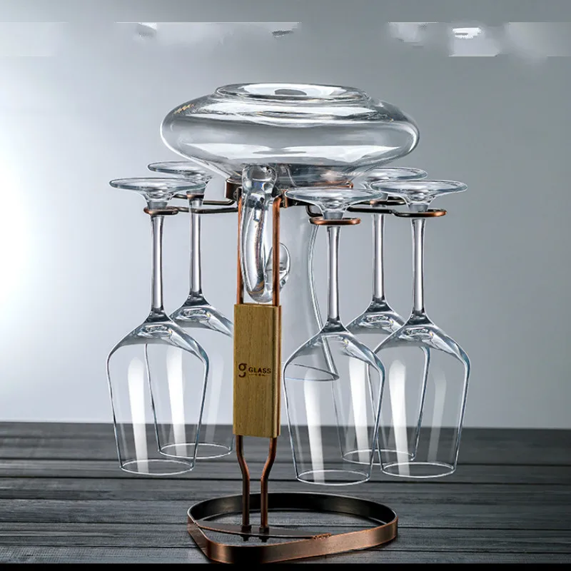 

Red Wine Glass Set Household Crystal Wine Luxury High-End Decanter High-End Creative Cool Wine Set Goblet vodka