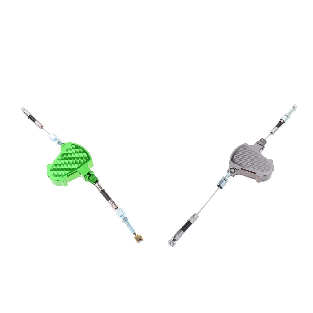 Зеленый+ серебристый, 2 упаковки CNC трюк сцепления Потяните кабель сменный рычаг, мотоциклетный в сборе, экономия труда
