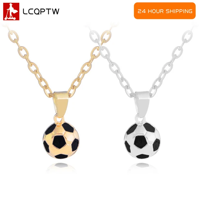 Collar deportivo con de fútbol para hombre y mujer, de fútbol, Color dorado/plateado, joyería de pelota deportiva para y España _ - AliExpress Mobile