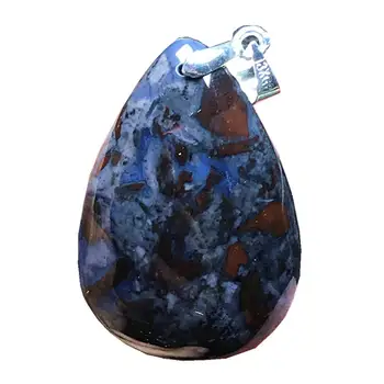 

Top Natural Royal Purple Sugilite Pendant Jewelry For Woman Man Crystal 30x20x7mm Beads Silver Water Drop Anticancer Stone AAAAA