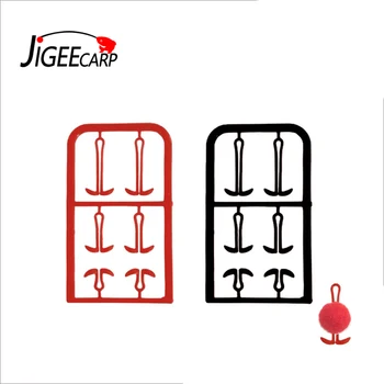 

JIGEECARP 20Cards(120pcs) Carp Fishing Boilie Bait Stops for Hair Rig Fence Shape 3 SizeFishing Bobber Stop Stoppers Tackle Tool