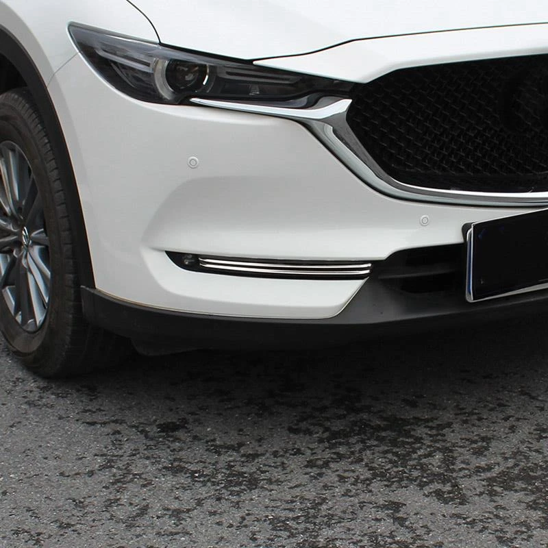 Для Mazda Cx-5 Cx5, аксессуары для автомобиля, передний противотуманный светильник, отделка полосок, декоративная крышка, внешний хромированный стиль