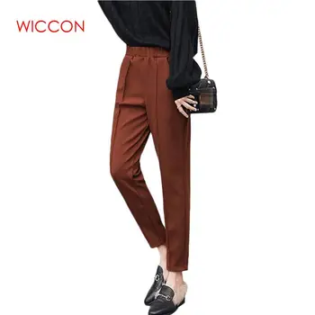 

Women Pant 2020 Autumn Winter Female Casual Elastic Stretch Trousers Office Lady Wear Harem Pants Women Wool Pencil Pants