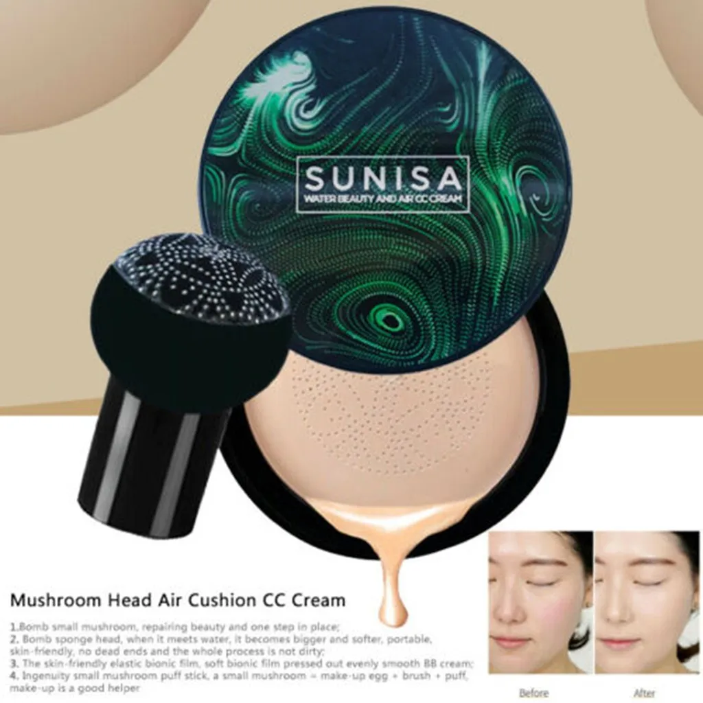 New Mushroom Head Make up Air Cushion Moisturizing Foundation Air-permeable Natural Brightening Makeup BB Cream Dropshipping#ZF