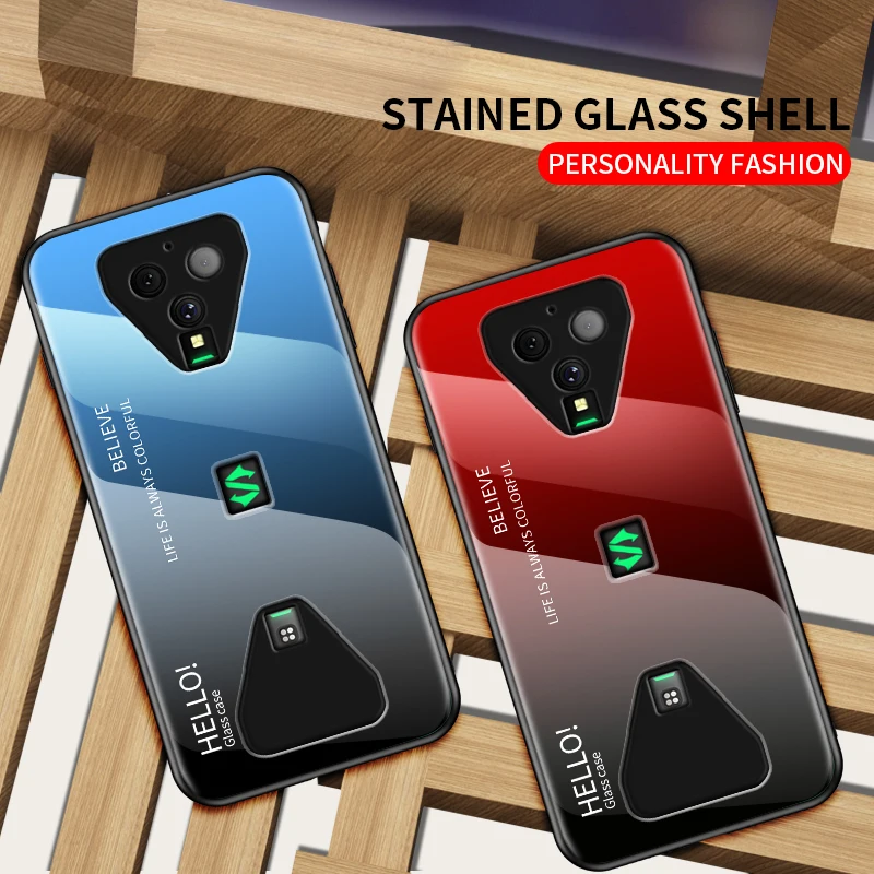 For Xiaomi Black Shark 3 Pro Case Gradient Tempered Glass Soft Silicone Bumper Case Cover For Blackshark 3 Pro Gobal Funda For Xiaomi Black Shark 3 Pro Case Gradient Tempered Glass Soft Silicone Bumper Case Cover For Blackshark 3 Pro Gobal Funda