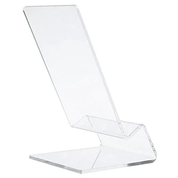 

10Pcs Transparent Office Desk Accessories Card Clip Business Card Holders Desk Acrylic Id Holder Card Display Stand