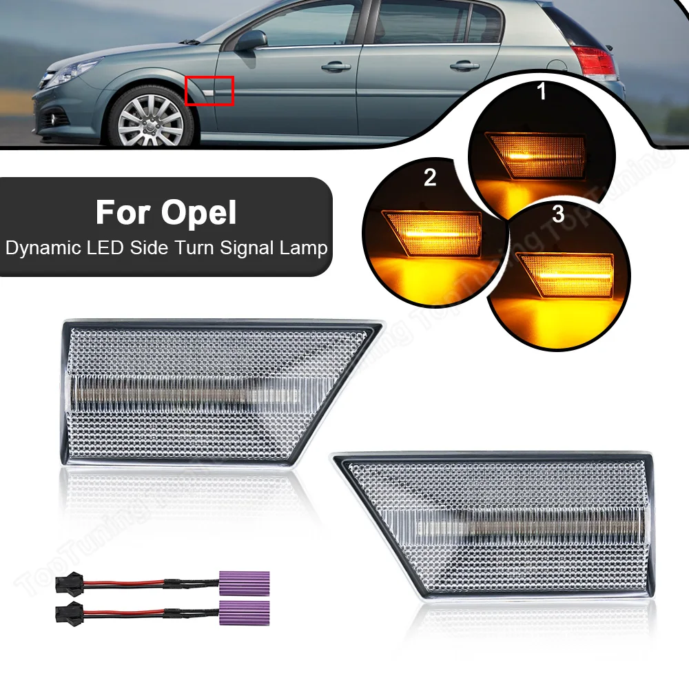 

1Pair Car LED Dynamic Side Marker Light Flowing Blinker Turn Signal Lamp For Opel Signum 2003-2008 For Opel Vectra C 2002-2008