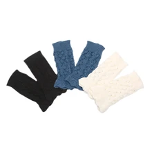 Горячая Распродажа; теплые зимние вязаные однотонные вязаные гетры; модные гетры для женщин; теплые носки с манжетами