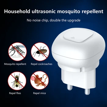 

US / UK / EU Plug Ultrasound Insect Repeller Household Rat Cockroach Repellent Electronic Pests Reject Pest Control Garden Suppl