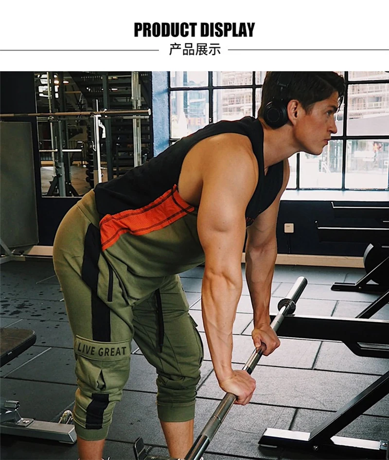 black casual trousers Men Pants Fitness Casual Elastic Pants men Bodybuilding Clothing Casual Joggers Sweats Pants Summer muscle men's training pants black casual pants