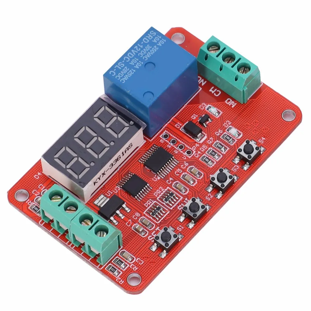 Red DVB01 Seclusion Type Digital Display Voltage Comparator Charge Discharge 12V