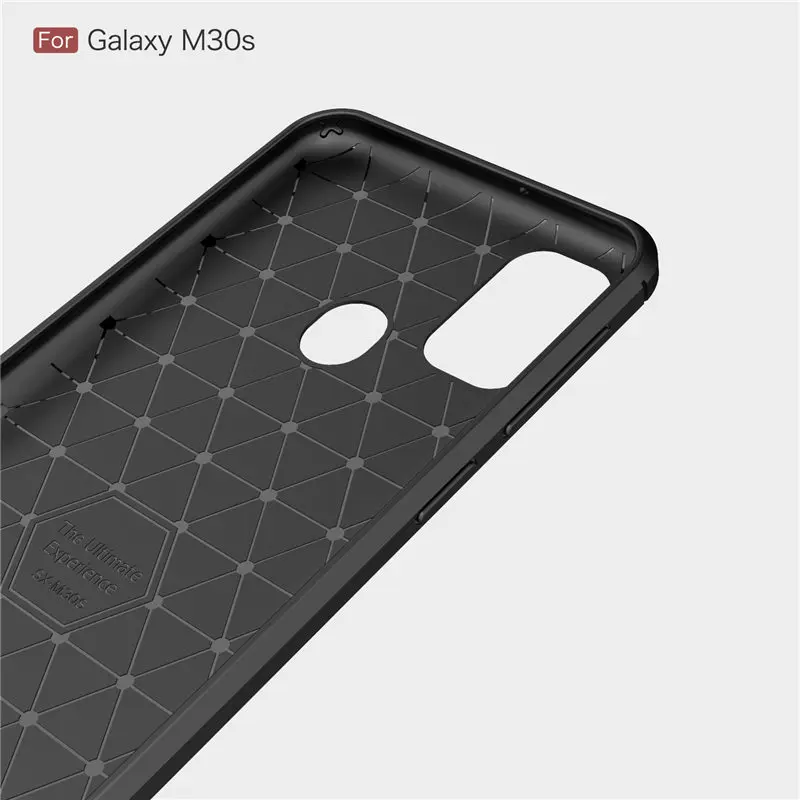 For Samsung M30S M30 M20 M10 Carbon Fiber Case Protection Soft Silicone TPU Case For Galaxy A9 A8 A7 A6 Bumper Matte Cover