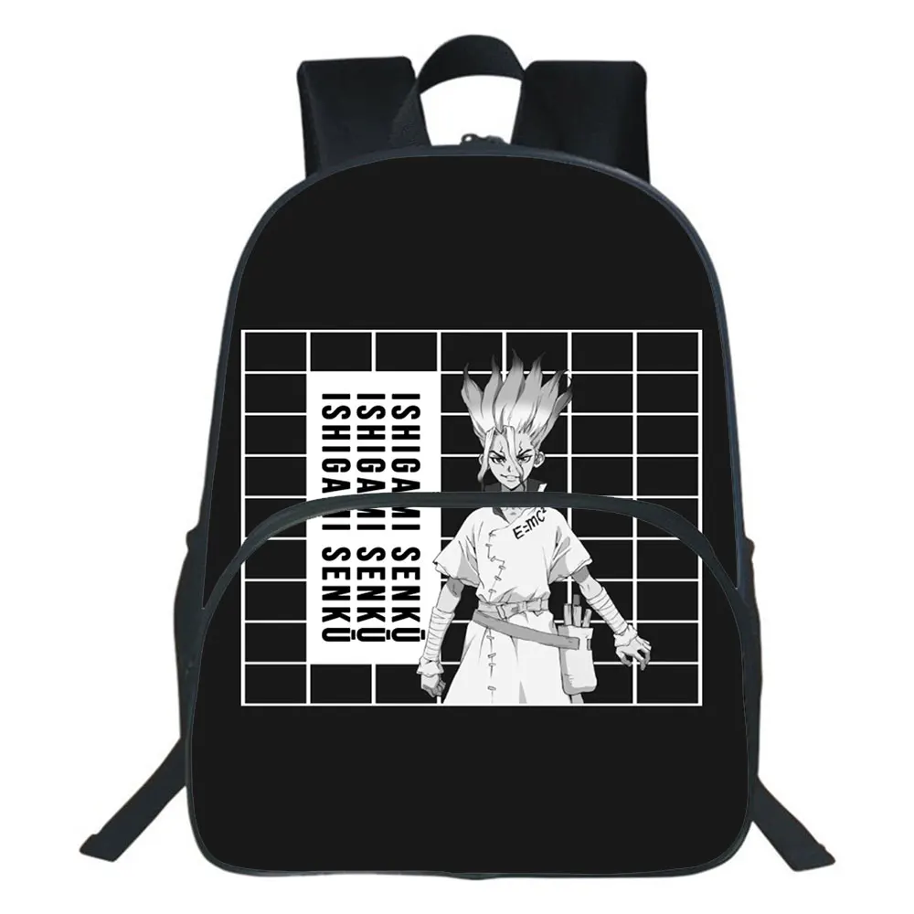 Dr.STONE Backpack Kindergarten Mochila Boys 3D Cartoon School Bag Teens Girl Storage Bag Travel Bags Rucksack