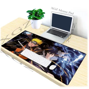 

XGZ Large Game Mouse Pad Speed Black Lock Edge Naruto HD Anime Custom Office Computer Desk Mat Slip 90x40 / 60x30 Xxl
