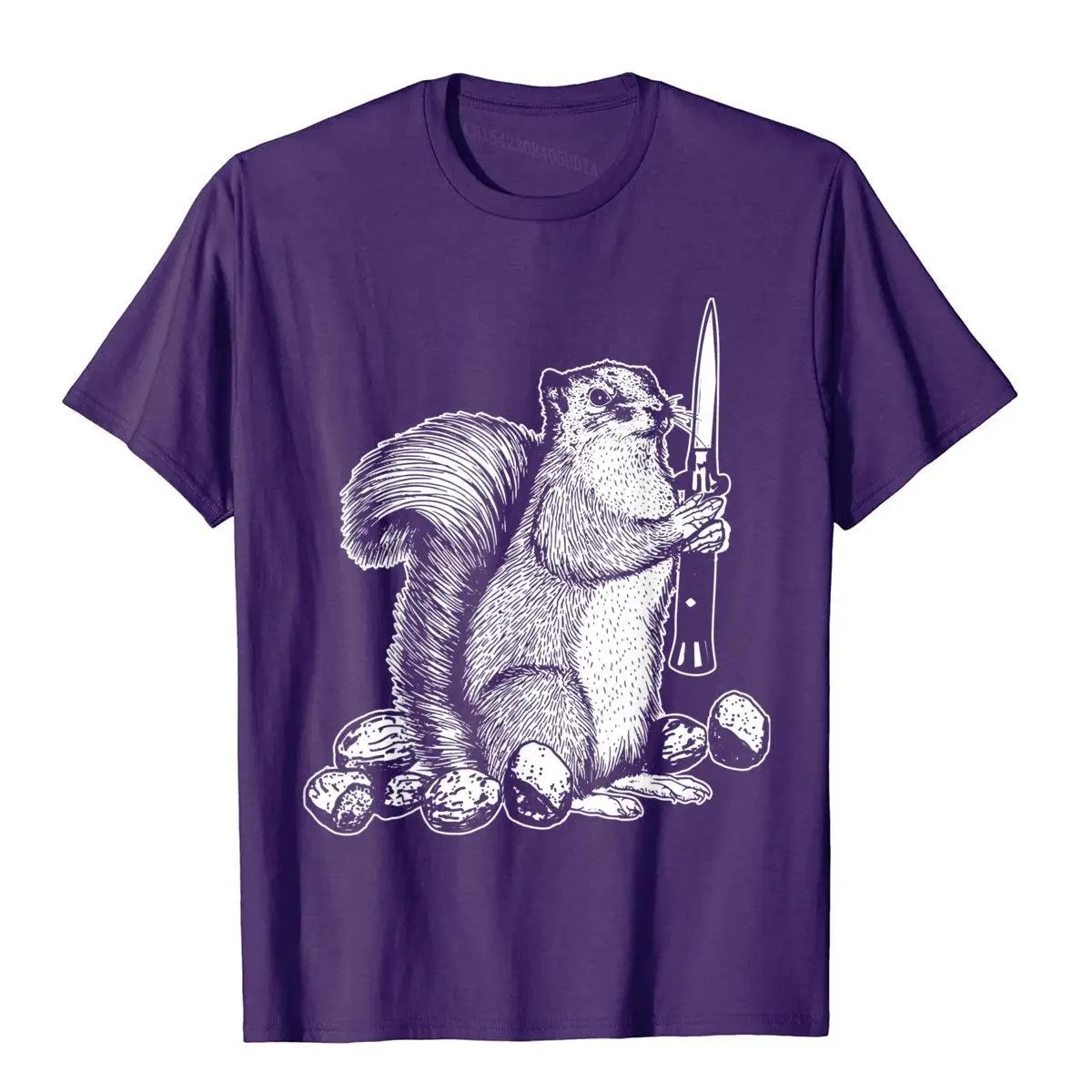 Funny Don't Touch my Nuts Funny Squirrel Joke Sarcasm T-Shirt__A11571purple