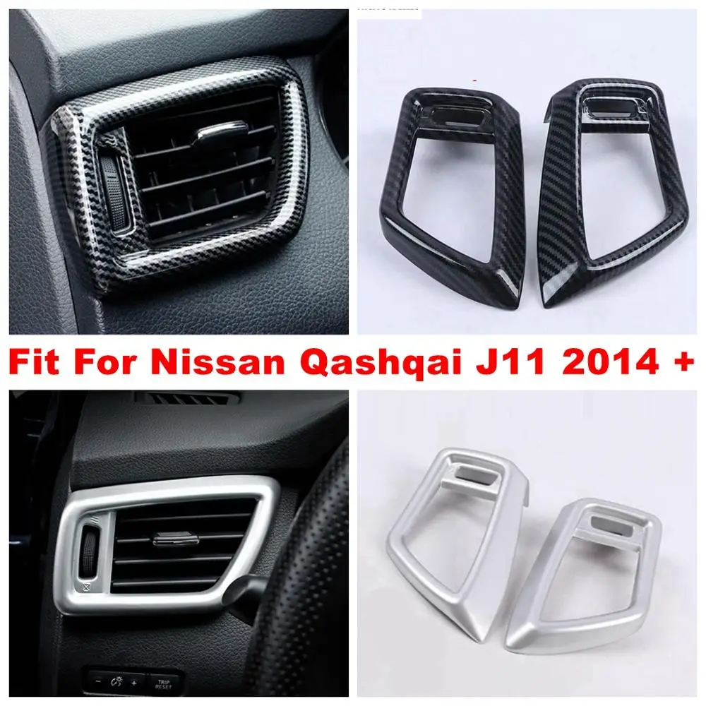 

Dashboard Side Air Conditioning AC Outlet Vent Decoration Cover Trim For Nissan Qashqai J11 2014 - 2020 ABS Matte / Carbon Fiber