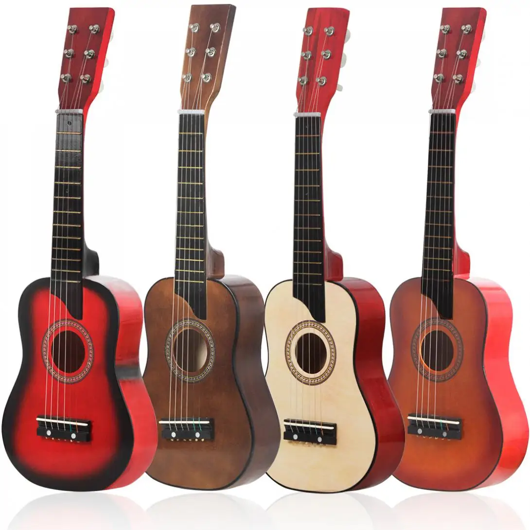 25 Inch Basswood Acoustic Guitar 12 Frets 6 Strings with Pick Strings Toy Guitar for Children and Beginner acoustic guitar