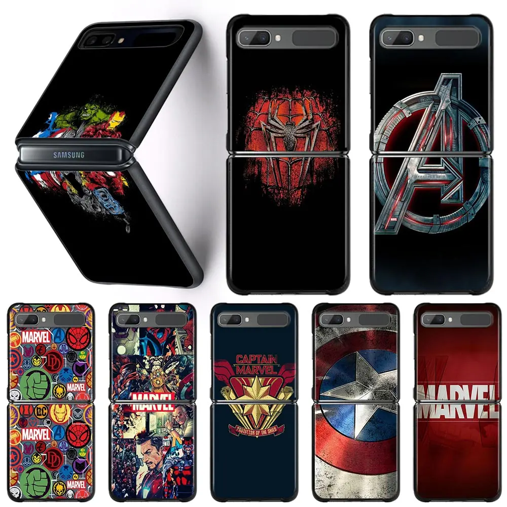 samsung galaxy flip3 case Marvel SuperHeros Avengers Phone Shell For Samsung Galaxy Z Flip3 5G Case for Samsung Z Flip Hard Case PC Cover Capa Fundas galaxy z flip3 phone case