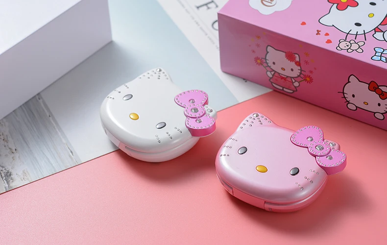 Милый мини-телефон hello kitty для девочек K688+ четырехдиапазонный флип-мобильный телефон с мультипликационным принтом разблокированный детский мини-мобильный телефон с двумя sim-картами