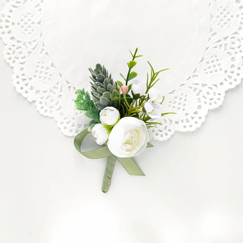 boutonniere wedding accessories brooch flowers corsage groom pin (18)