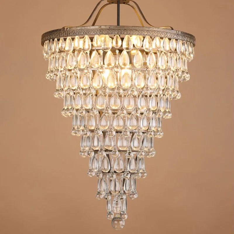 Retro antique cooper crystal drops chandeliers/LARGE AMERICAN EMPIRE